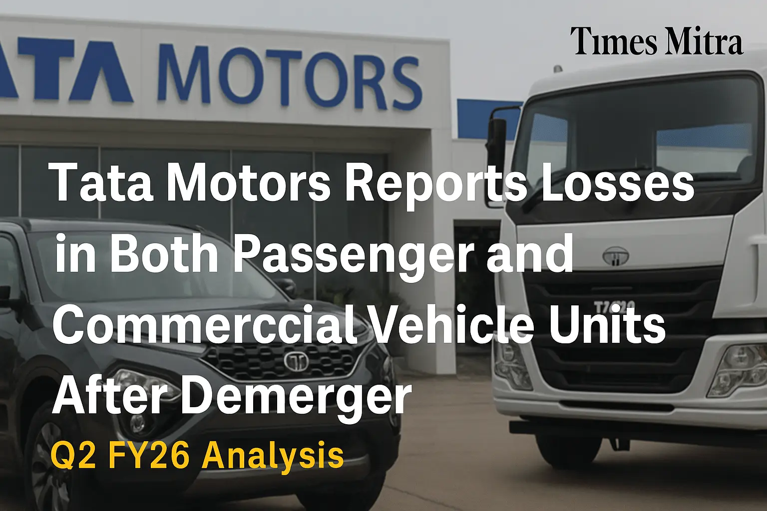 Tata Motors Reports Losses in Both Passenger and Commercial Vehicle Units After Demerger | Q2 FY26 Analysis