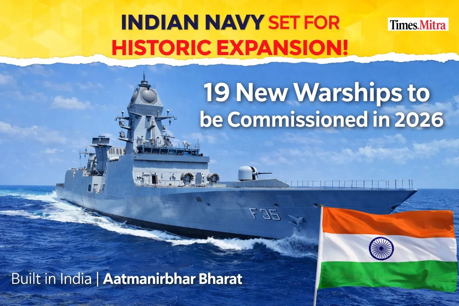 Indian Navy Set for Historic Expansion: 19 Warships to Join the Fleet in 2026
